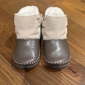 L'Amour Brown and Tan Kids Boots